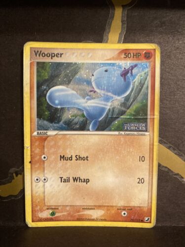WOOPER  79/115  EX Unseen Forces Stamp Reverse Holo Pokemon Card  Heavy Played - Image 1