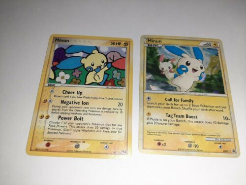 Pokemon TCG - Minun 4/17 Pop & HGSS17 Holo Promo Cards - Image 1