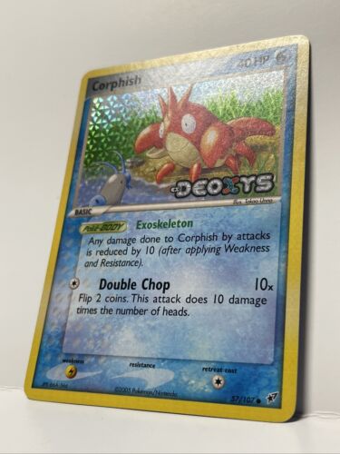 Pokémon TCG Corphish EX Deoxys 57/107 Parallel Reverse Holo Common Stamped - EXC - Image 4
