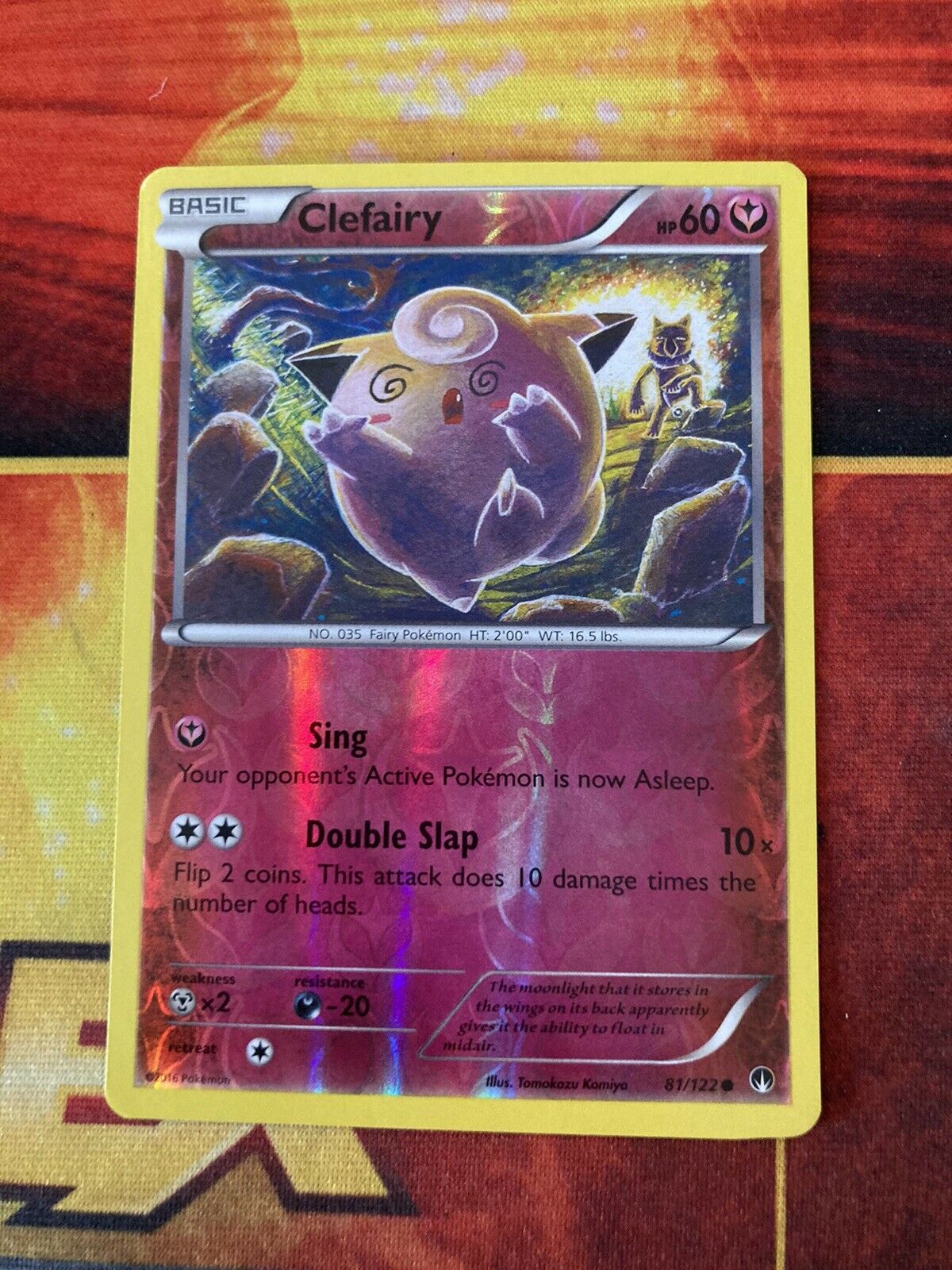 Clefairy - 81/122 - Common - Reverse Holo XY BREAKpoint Pokemon Near Mint - Image 1