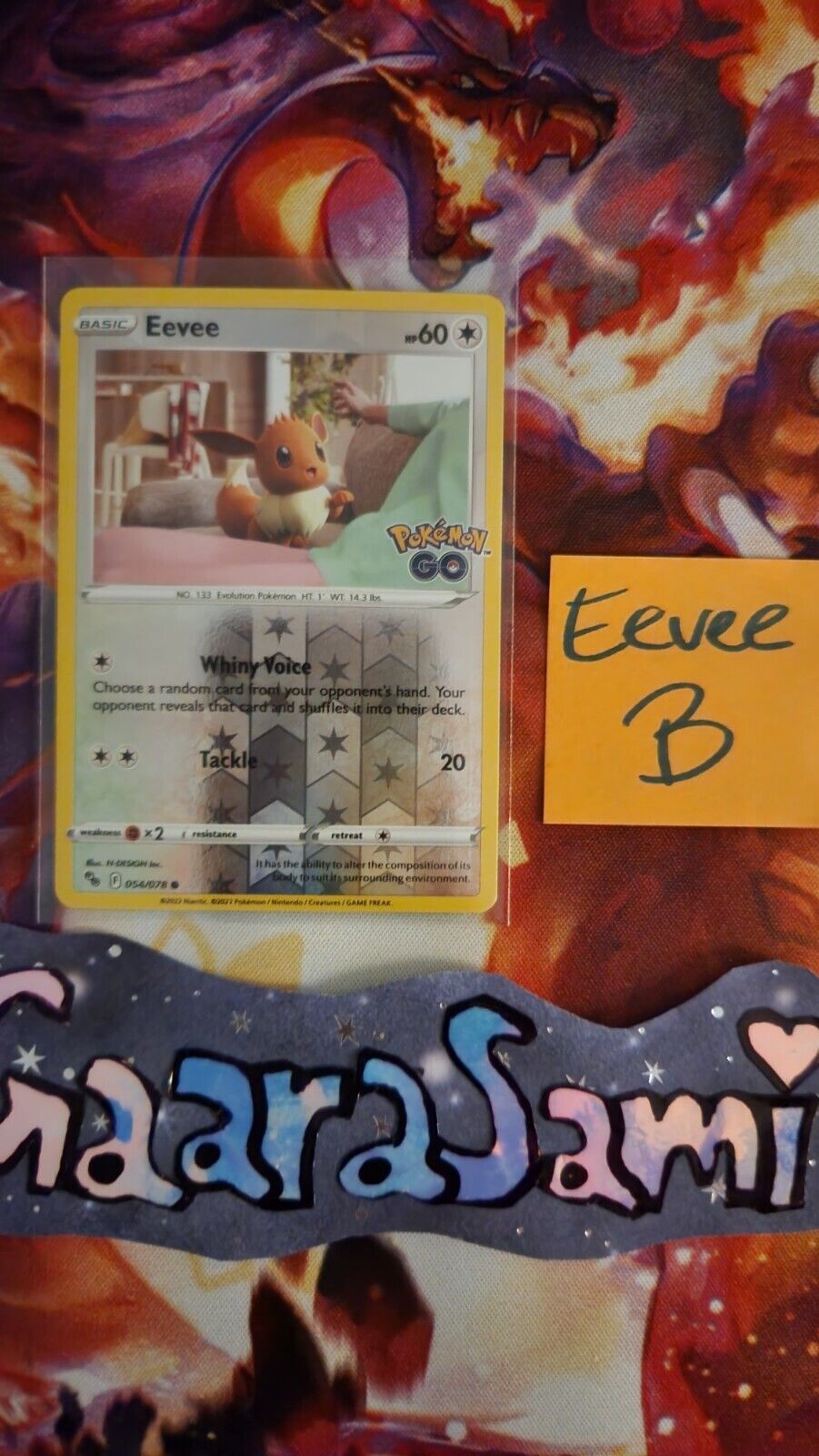 Eevee Pokemon Card Pokemon Go Stamped Reverse Holo NM 054/078 (B) - Image 2