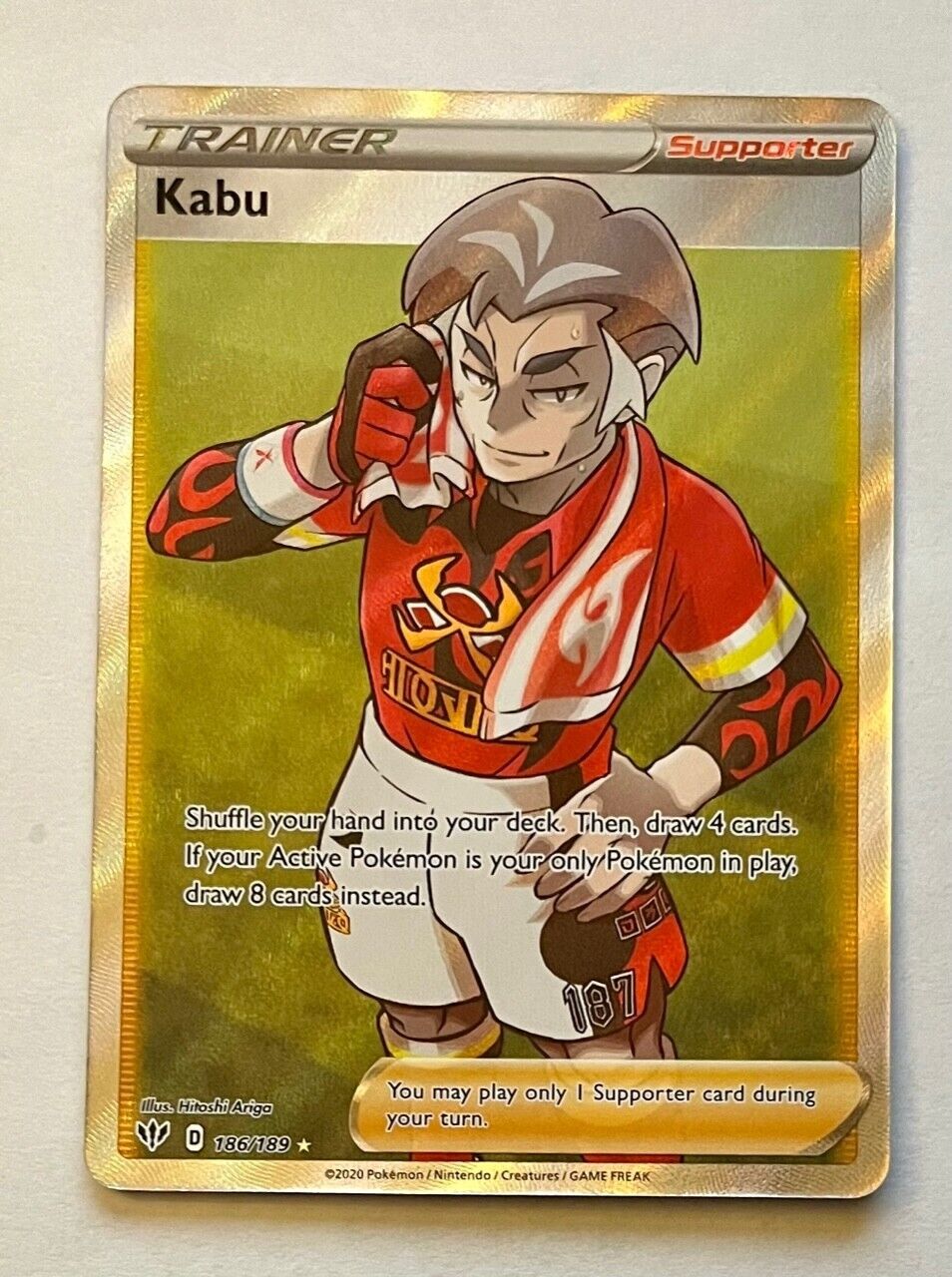Pokémon TCG Kabu Darkness Ablaze 186/189 Holo Full Art * - Image 1