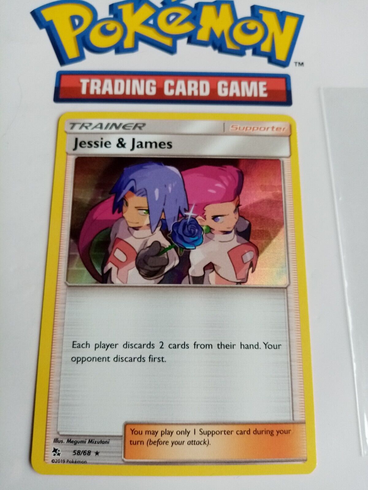Jessie And James 58/68 - Holo Rare - Hidden Fates - Pokemon Card - Image 1