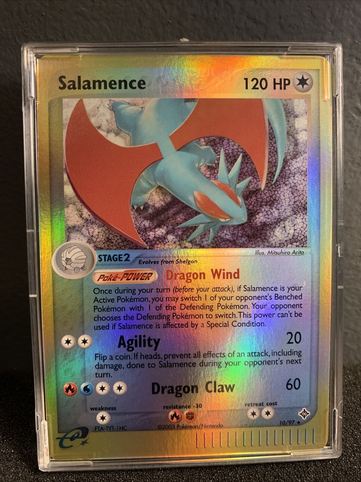 Pokémon TCG Salamence 10/97 EX Dragon Reverse Holo - Image 1