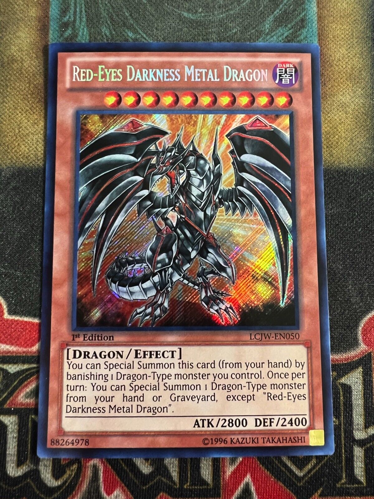 Yugioh Red-Eyes Darkness Metal Dragon LCJW-EN050 Secret Rare 1st Edition NM - Image 1